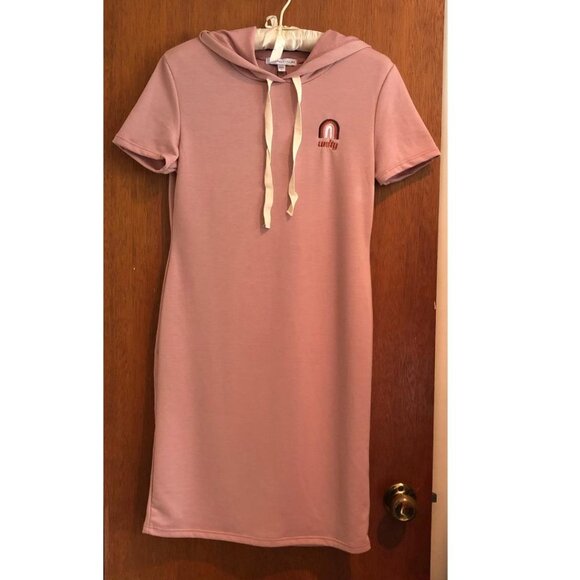 Sincerly Jules Dresses & Skirts - NWT, Sincerely Jules, Mauve, Hooded Jersey Dress, Sz Large (Juniors)